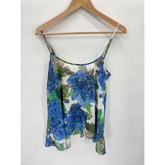 Show Me Your MuMu Tops - Show Me Your Mumu Blue Floral Sleeveless Swing Tank // S